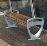 Outdoor  hard wood park bench