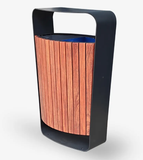 Wooden Recycling Garbage Can - Eco-Friendly Outdoor Wooden Trash Bin for Commercial and Public Use