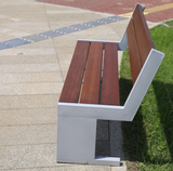 Heavy Duty Metal Urban Outdoor Seating Benches Knock-down Solid Wood Park Waiting Street Patio Benches