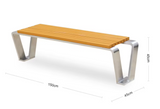 Wholesale Outdoor Park Bench Street Rest Long Benches Community Wooden Seating Bench for Public Use