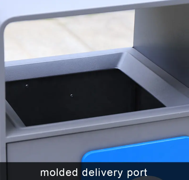 Outdoor waste trash can metal litter bins