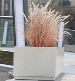 High quality outside rectangle white stainless steel flower pot home decoration outdoor planters long large flower pots for sale