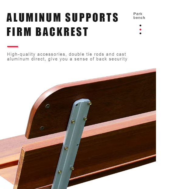 Outdoor Park Bench Wooden Seating Chair