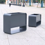 Rectangular Rusted Garden Flower Pot for Outdoor Planting for Coffee Shops Hotels and Shopping Malls