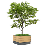 Large! Aluminium Big Flower Pot Plastic Wood Garden Planters Large Metal Planter for Trees