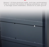 Large! Aluminium Big Flower Pot Plastic Wood Garden Planters Large Metal Planter for Trees