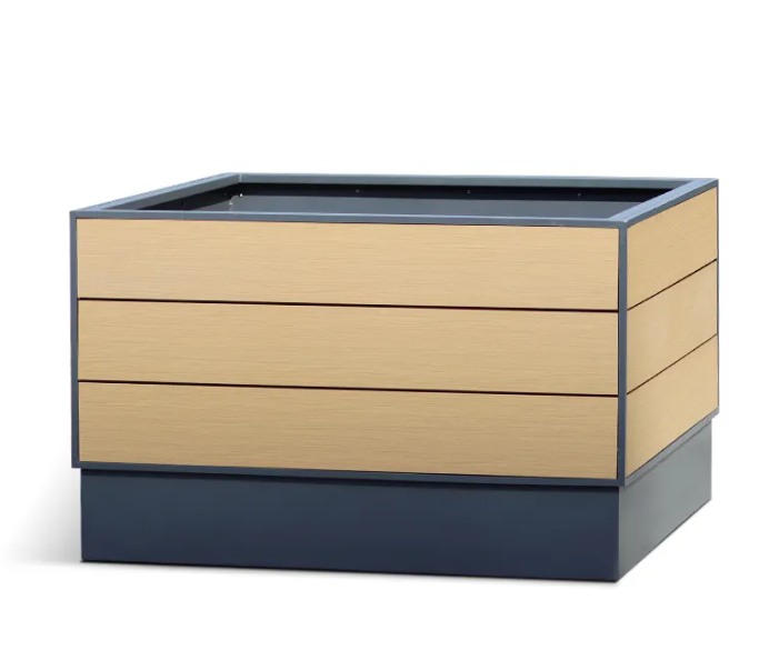 Large! Aluminium Big Flower Pot Plastic Wood Garden Planters Large Metal Planter for Trees