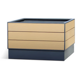 Large! Aluminium Big Flower Pot Plastic Wood Garden Planters Large Metal Planter for Trees