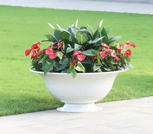 New Design Big Size Stackable Garden Outdoor Round Tree Planter Large Flower Pots for Public Decoration