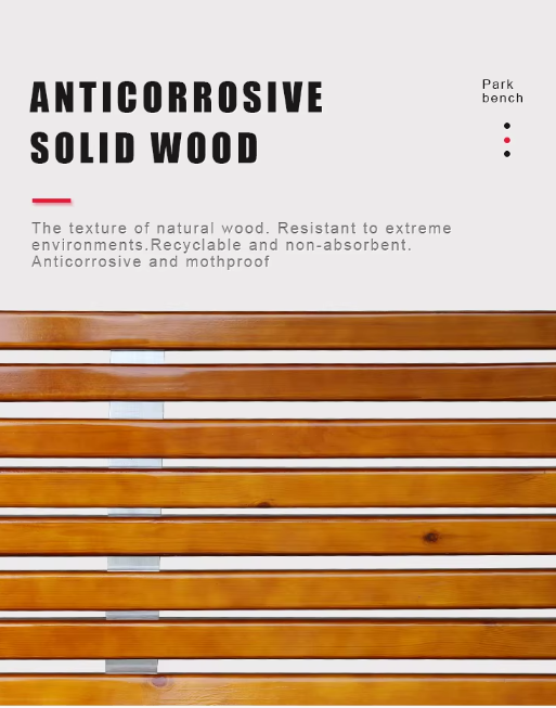 Outdoor Park Bench Wooden Seating Chair