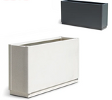 Rectangle Shape Flower Pots Glowing Garden Pots Large White Steel Planters for Outdoor Plant