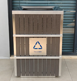 Public Area Waste Container - Outdoor Freestanding Waste Bin for Recycling Station and Commercial Needs