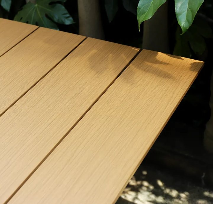 Picnic Tables Outdoor PS Wood Aluminium for Restaurant Outdoor Folding Tables and Chairs Outside Patio Table Set for Event