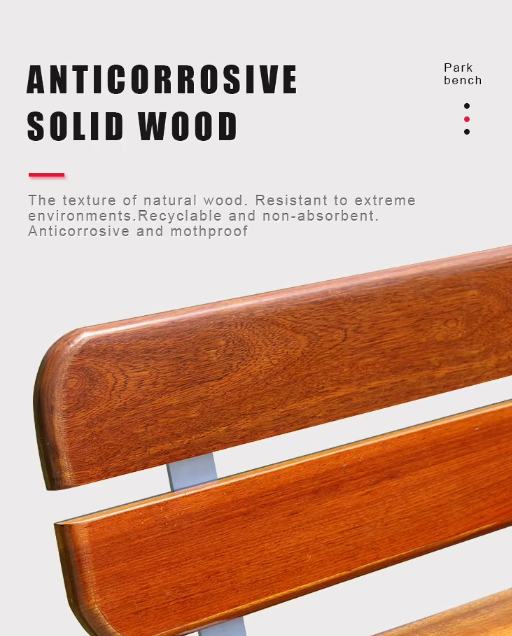 Outdoor Park Bench Wooden Seating Chair