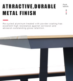 Picnic Tables Outdoor PS Wood Aluminium for Restaurant Outdoor Folding Tables and Chairs Outside Patio Table Set for Event