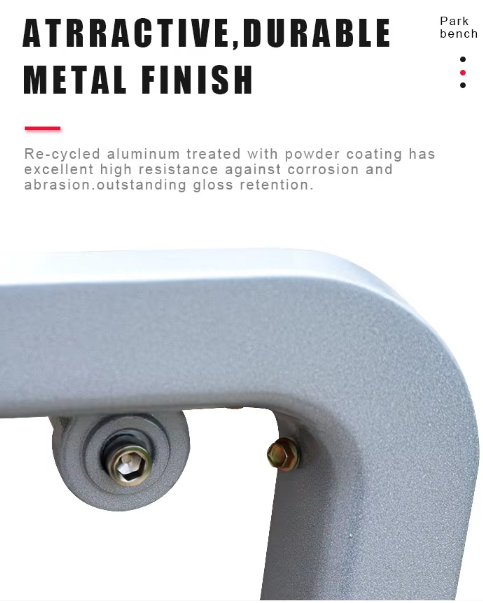 Durable Rain-proof Sun-Proof Aluminum Plastic Wood Patio Furniture Outdoor Park Bench Seat Street Bench