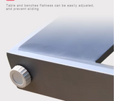 Outdoor Picnic Table Aluminum Table Set Plastic Wood Garden Table for Event Resort Hotel Club