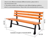 Park Chairs Outdoor Benches Anti-corrosive Plastic Wood Bench Bench Iron Long Patio Garden Chairs Row Chair Seats