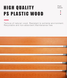 Modern Design Knock-Down Park Benches Street Aluminum and Solid Wood Outdoor Bench for Public Waiting Patio Application