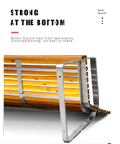 Outdoor Park Bench Wooden Seating Chair