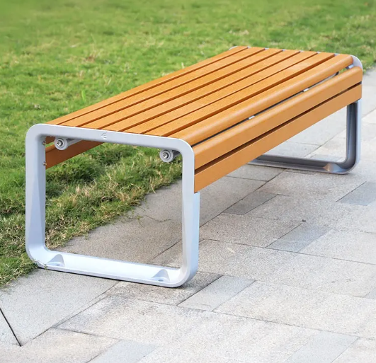 Durable Rain-proof Sun-Proof Aluminum Plastic Wood Patio Furniture Outdoor Park Bench Seat Street Bench