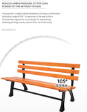 Park Chairs Outdoor Benches Anti-corrosive Plastic Wood Bench Bench Iron Long Patio Garden Chairs Row Chair Seats