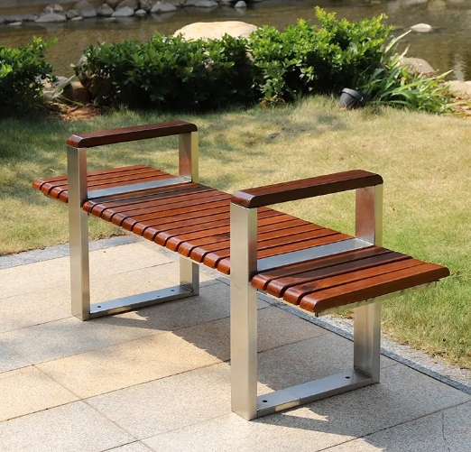 Outdoor park bench