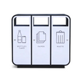 Metal outdoor trash bin