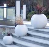HOT Round Shape Aluminium Planter High Quality Planter Box White Flower Pot