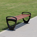 Outdoor  hard wood park bench