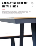 Outdoor Metal Structure Plastic Wood Table and Chair Set for Restaurant Dining and Gatherings