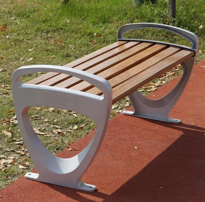 Outdoor  hard wood park bench