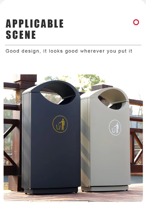 Eco-Friendly street metal rubbish recycling garbage bin