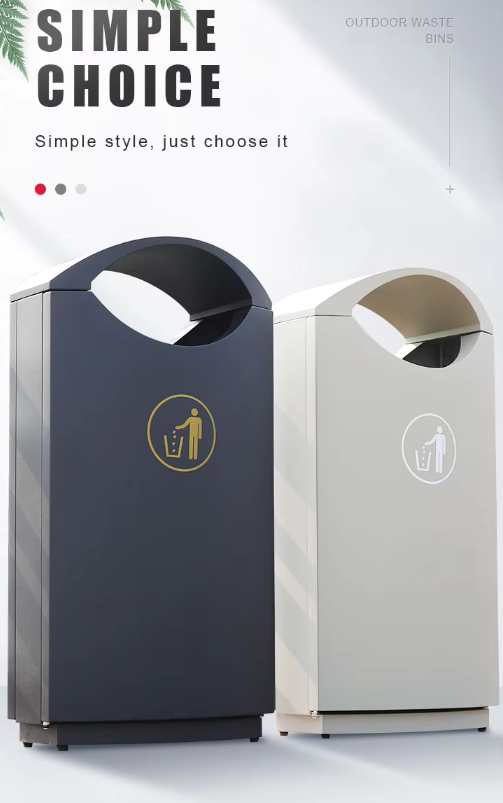 Eco-Friendly street metal rubbish recycling garbage bin