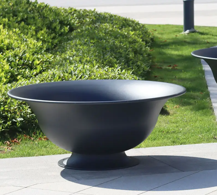 New Design Big Size Stackable Garden Outdoor Round Tree Planter Large Flower Pots for Public Decoration