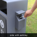 Outdoor waste trash can metal litter bins