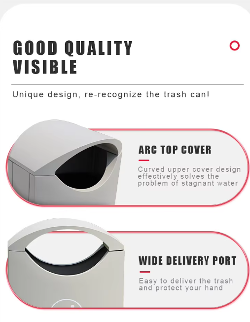 Eco-Friendly street metal rubbish recycling garbage bin