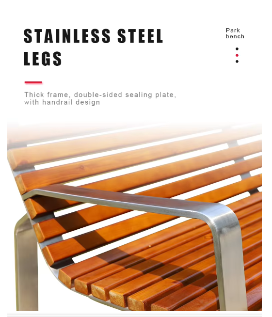 Outdoor Park Bench Wooden Seating Chair