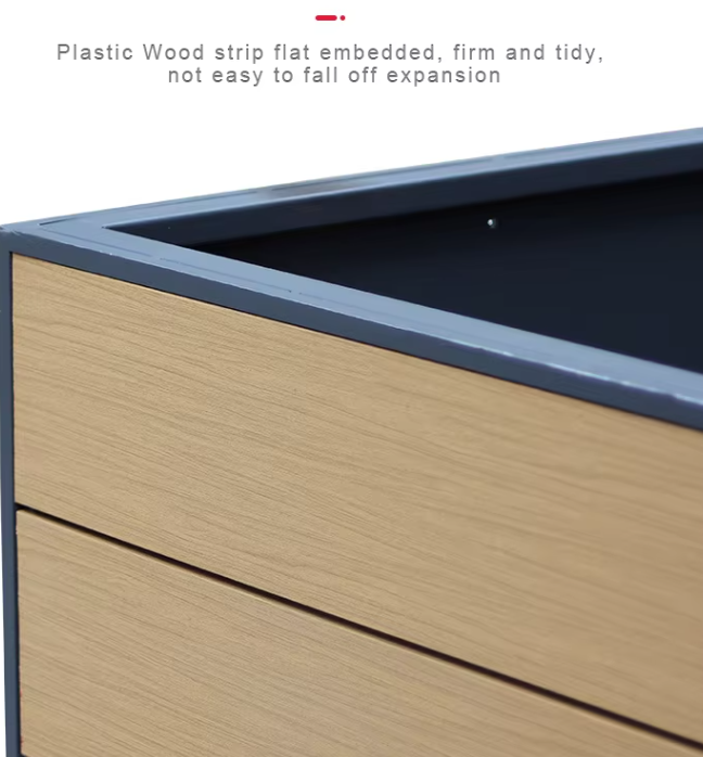 Large! Aluminium Big Flower Pot Plastic Wood Garden Planters Large Metal Planter for Trees