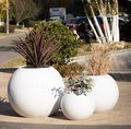 HOT Round Shape Aluminium Planter High Quality Planter Box White Flower Pot