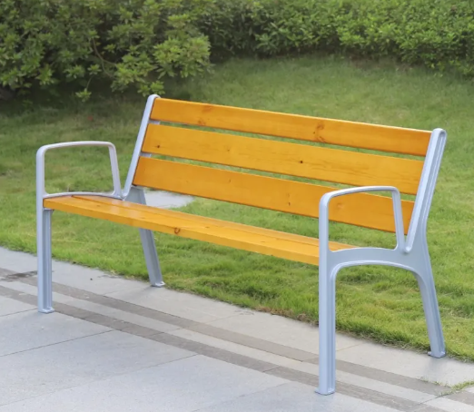 Outdoor park bench