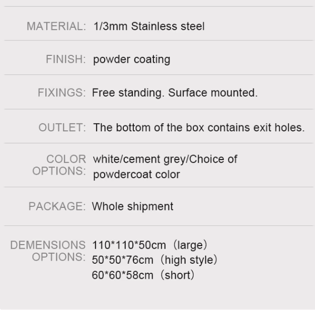 Hotel Metal Planter Box Commercial Flower Pots Pretty Indoor Office Tall Rectangle Flower Planters Outside