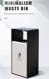 metal outdoor trash bin
