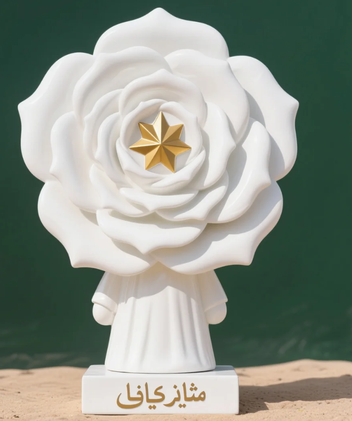 Customized fiberglass sculptures for the school, as well as indoor and outdoor landscape sculptures