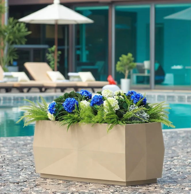 Outdoor Metal Planters Office Flower Box Garden Flower Pot Decorative Park Planters for Street