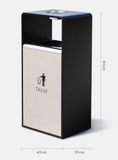 metal outdoor trash bin