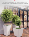 Hotel Metal Planter Box Commercial Flower Pots Pretty Indoor Office Tall Rectangle Flower Planters Outside