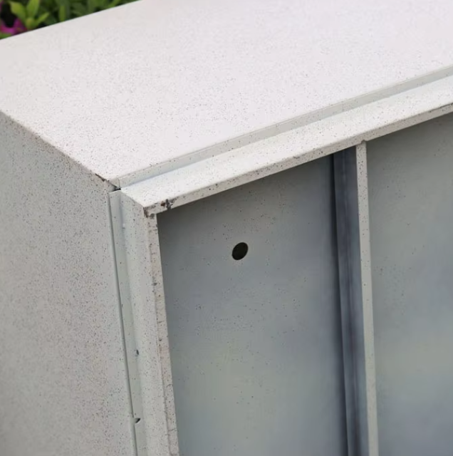 High quality outside rectangle white stainless steel flower pot home decoration outdoor planters long large flower pots for sale