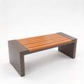 Minimalist city bench | Low-maintenance outdoor seating for commercial plazas