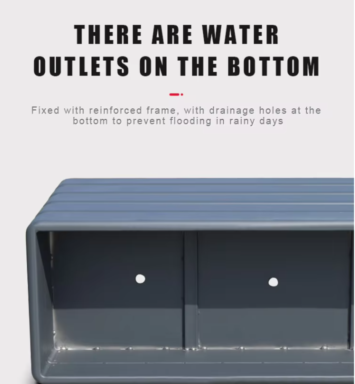 Galvanized steel Rectangular Flower Pot Planter Boxes